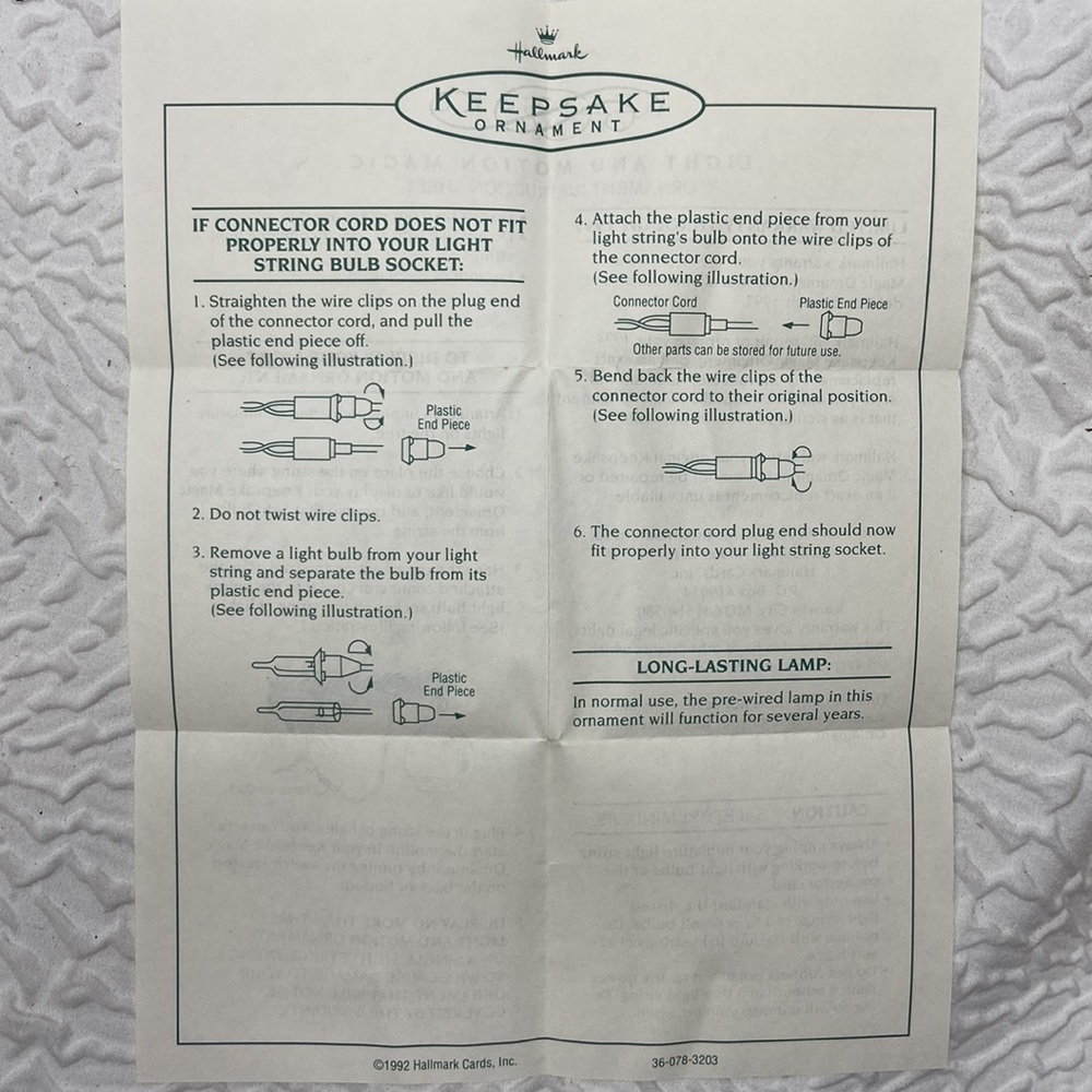 1991 Hallmark Ornament Kringles Bumper Cars Magic Blinking Lights and Motion - Picture 4 of 15